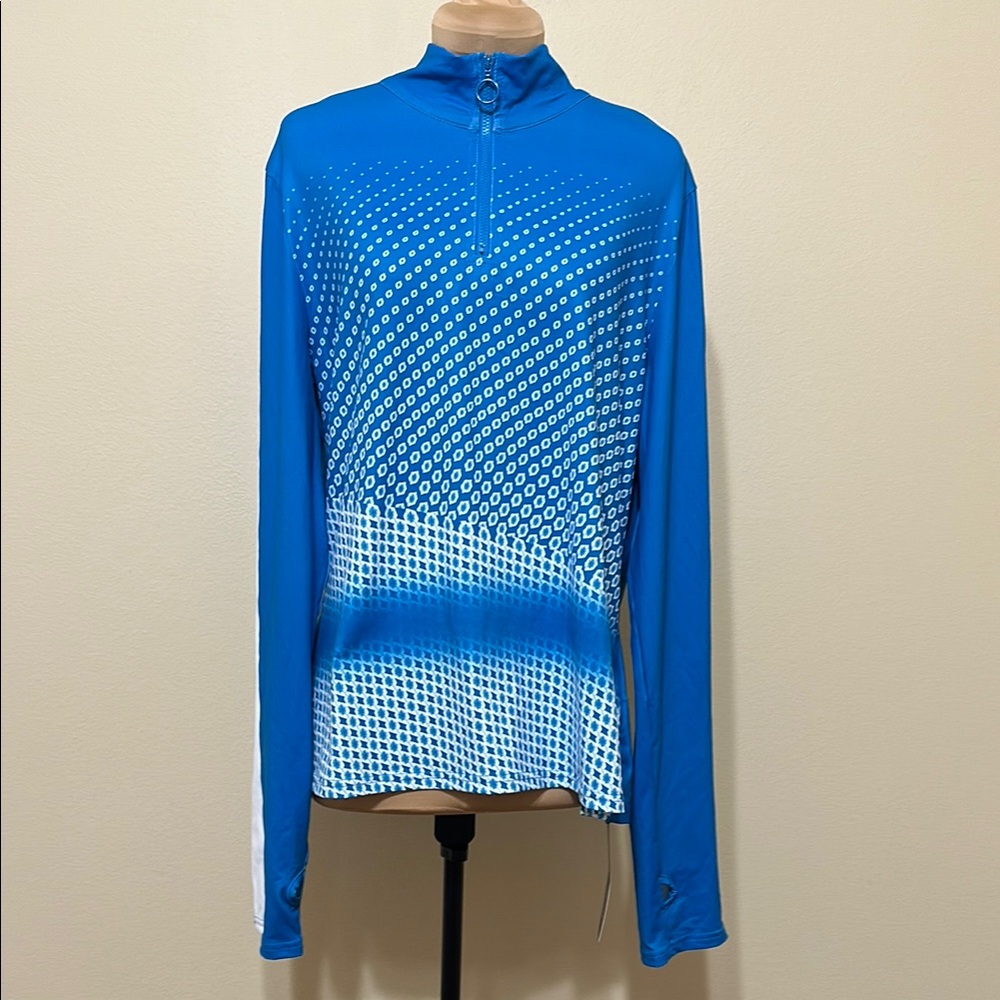 Jack Smith Blue‎ and White Women's Long Sleeve Top